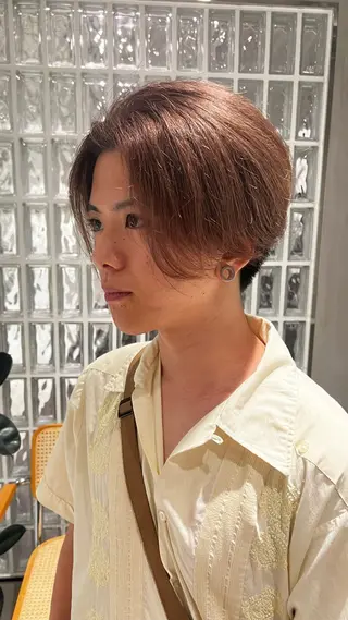 ショート カラー qiie/ワンカラー メンズカット/カラーのヘアスタイル