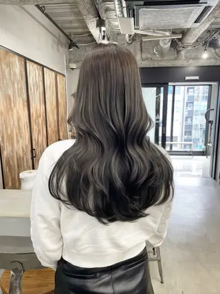 ロング カラー 新宿/韓国ヘア/ 髪質改善ストレートのヘアスタイル