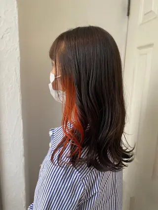 ロング カラー 🍑もも 🍑のヘアスタイル