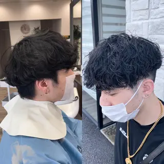 パーマ メンズ アタ ムのヘアスタイル