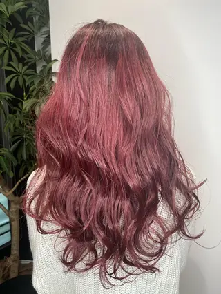 セミロング カラー デザインカラーウルフ 宙也のヘアスタイル