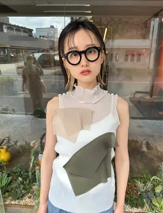 ミディアム カラー 山田 裕介のヘアスタイル