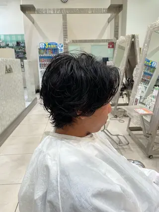 ショート パーマ メンズ メンズパーマ特化 真栄平有希のヘアスタイル