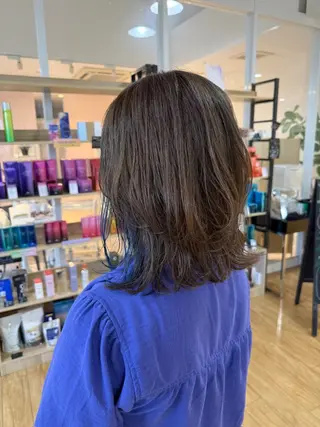 ミディアム カラー 鹿児島 聖来のヘアスタイル