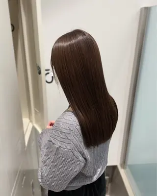 ロング カラー パーマ 縮毛矯正+モテカラー 🎀✨MIHOのヘアスタイル