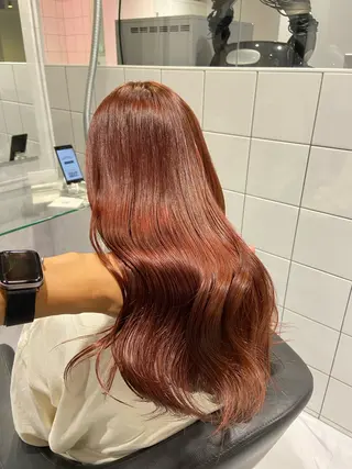 セミロング カラー センターパート特化 井上健太のヘアスタイル