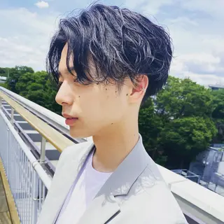 ショート パーマ メンズ 【渋谷メンズ特化】 🔥BLUCK🔥のヘアスタイル