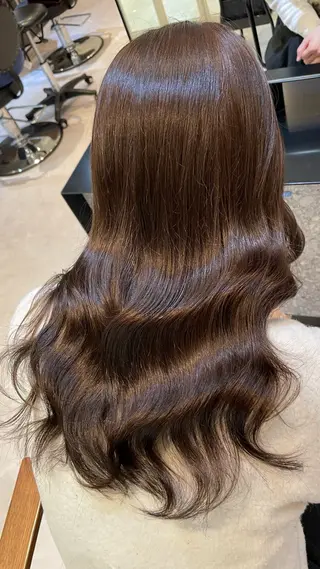 ロング カラー オリーブカラー🫒/ ハッシュカット/みゆのヘアスタイル