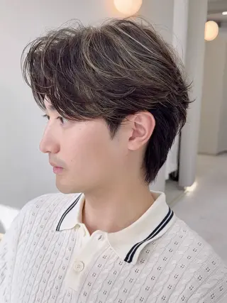 パーマ メンズ ショート/レイヤー /札幌/小山内のヘアスタイル