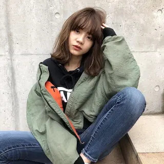 ミディアム カラー moana surfriderのヘアスタイル