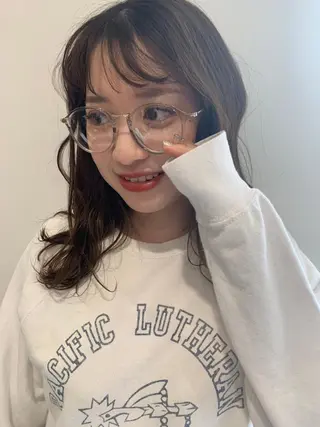 ミディアム パーマ カラー CEINE PATHのヘアスタイル