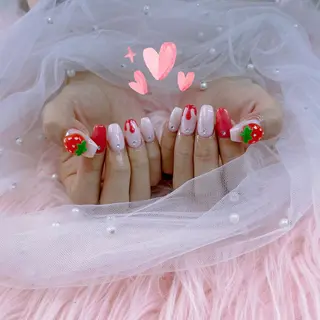 ネイル パーツ全部¥110 サロンミミのネイルデザイン