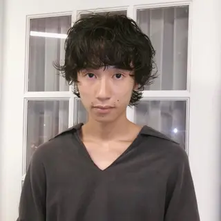 ショート パーマ メンズ メンズパーマ南森町/ 梅田ナカムラヒロトのヘアスタイル