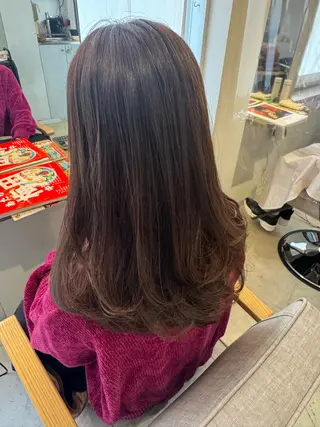 セミロング カラー 髪質改善✨️透明感カ ラー✧*。山下さいみのヘアスタイル