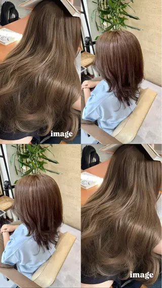 ロング カラー ブリーチなしwカラー /艶カラー/oukaのヘアスタイル