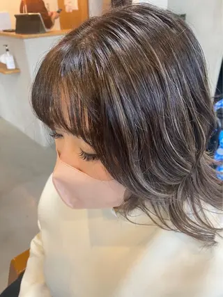 セミロング 阪神西宮★JUNO 川﨑温子のヘアスタイル