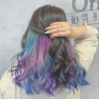 ミディアム ブリーチ&エクステ 🥀ケアカラー特化のヘアスタイル