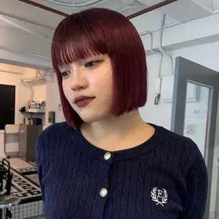 ショート カラー スミレ／透明感 ／ハイトーン／高円寺のヘアスタイル