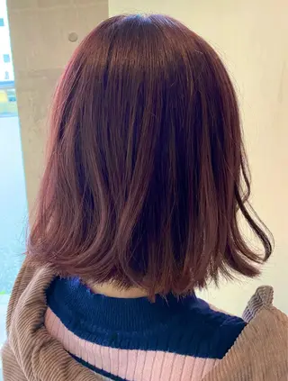 ミディアム カラー 詩乃🎀ピンク 暖色系🫧レイヤーのヘアスタイル