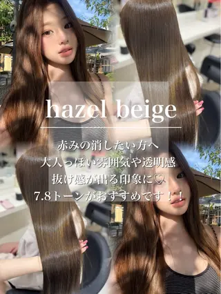 ロング カラー 🤍韓国大人っぽ ベージュMAI🤍のヘアスタイル