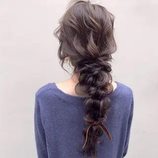 ロング ヘアアレンジ 卒業式お呼ばれ🕊️ ヘアセット✴︎ミキのヘアスタイル