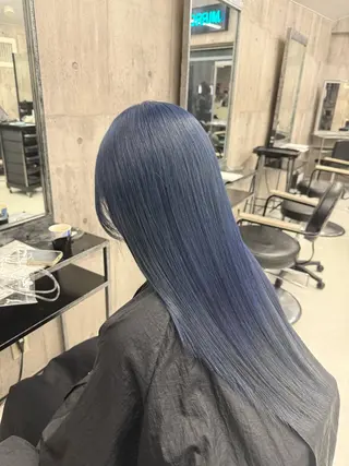 ロング カラー メンズ ☁️かずき☁️青.紫 推し活カラー💫のヘアスタイル