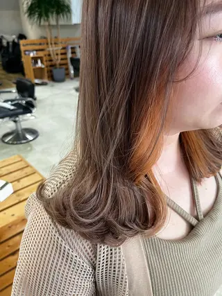 カラー hoNua. 栄/透明感カラーのヘアスタイル