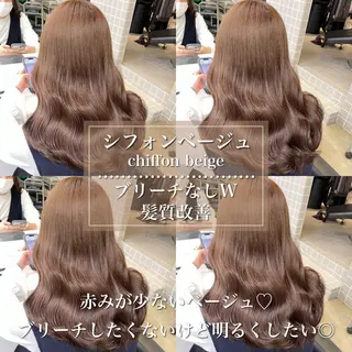 セミロング カラー *モデル募集🤍横浜 透明感カラー🫧のヘアスタイル