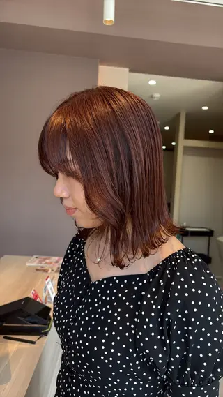 ミディアム カラー 岐阜/各務原 スタイリスト🎀のヘアスタイル