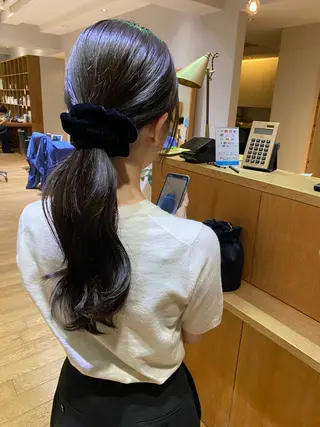 セミロング ヘアアレンジ 🎗️【ヘアセット 美眉】吉川玲🎗️のヘアスタイル