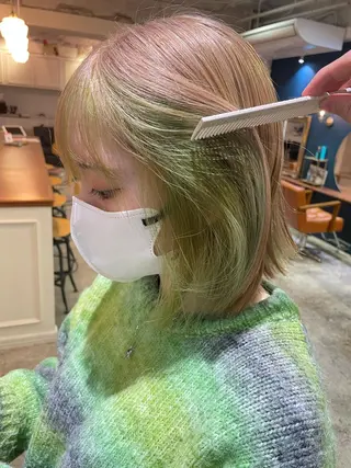 ショート カラー ヘアアレンジ ☂️カトウ ケイゴ☂️のヘアスタイル