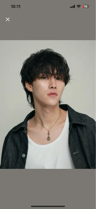 ミディアム パーマ メンズ fifth 新谷 來のヘアスタイル