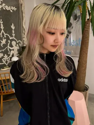 ロング カラー デザインカラー/ ブリーチ/中嶋勇太のヘアスタイル