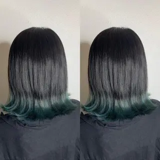 セミロング カラー 似合わせ/ブリーチ カラー.岡田友仁のヘアスタイル