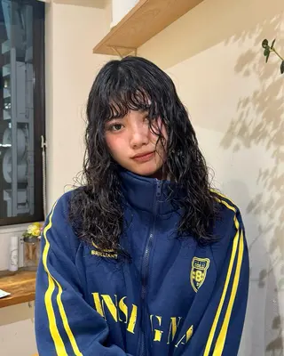 ロング パーマ 𝙎𝙚𝙞𝙧𝙖 ☆カット/パーマのヘアスタイル