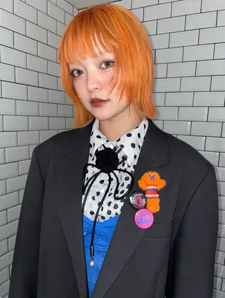 ショート カラー ボブ.顔周りカット カット/ユキカのヘアスタイル