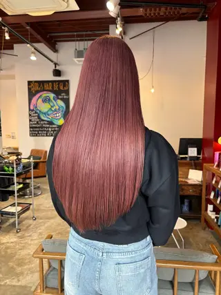 ロング カラー イデカワ リナのヘアスタイル