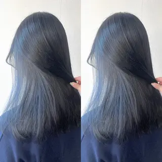 セミロング カラー 透明感カラー🪿🤍 顔まわりカットのヘアスタイル