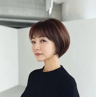 ショート カラー 白髪率別白髪ぼかし /なおき/表参道のヘアスタイル