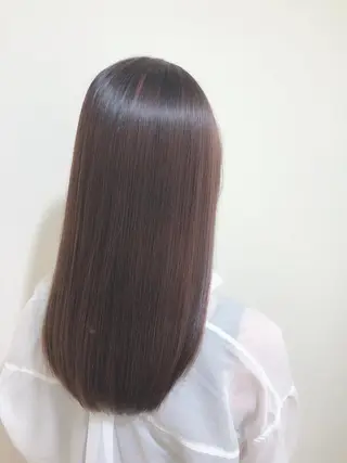 ロング パーマ 梅木 潤【韓国ヘア/ 艶髪/透明感カラー】のヘアスタイル