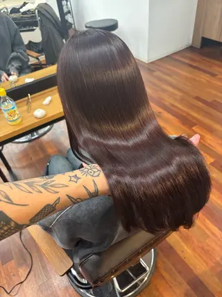 ミディアム カラー ヘアアレンジ グランルッソ所属・岡山バレイヤージュ 岡山ハイライトのヘアスタイル