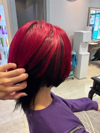 カラー メンズ ツヤ感カラーレイヤー カット川野莉空のヘアスタイル