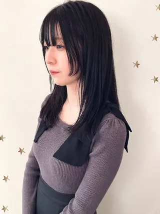 セミロング 市川 千夏のヘアスタイル