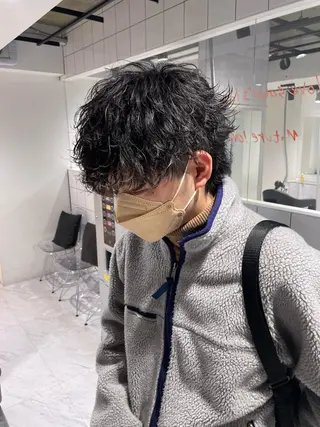 ショート カラー パーマ ヘアアレンジ メンズ キッズ ネイル マツエク・マツパ アイブロウ スパイキー/フェザー /波巻き/かいとのヘアスタイル