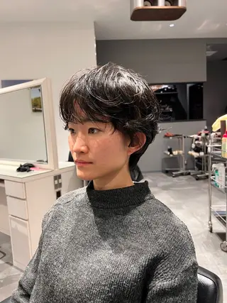 ショート パーマ カット/パーマ たるみことりのヘアスタイル