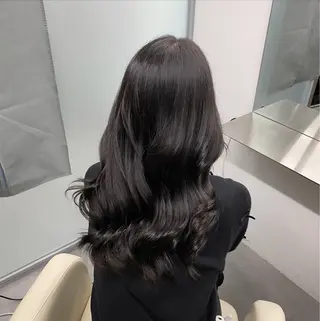 セミロング カラー 江坂トレンド韓国風 髪質改善shinoのヘアスタイル