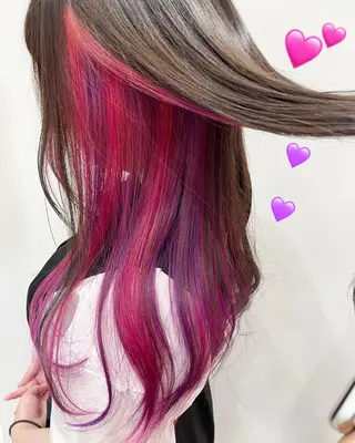 セミロング カラー 新宿駅近♡個室 ♡関口三都季🌜のヘアスタイル