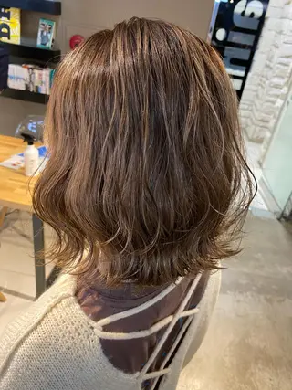 ミディアム カラー ヘアアレンジ メンズ キッズ ネイル マツエク・マツパ 透明感カラー🤎 ゆりのヘアスタイル