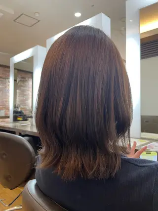 ミディアム カラー 濱口 由華のヘアスタイル