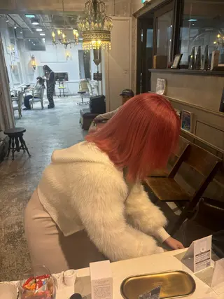 ミディアム 美髪矯正 透明感 カラー⭐️ユウキのヘアスタイル